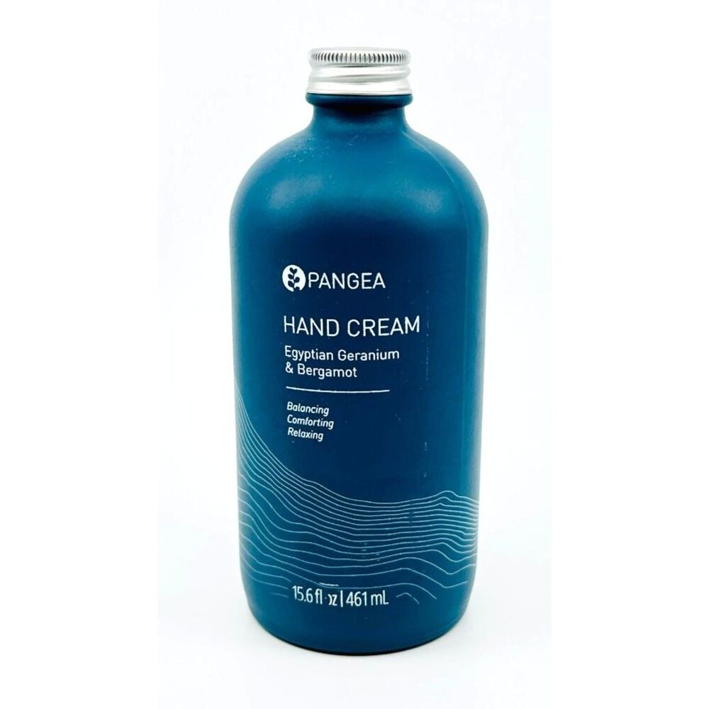 Pangea Egyptian Geranium & Bergamot Hand Cream 15.6 fl oz Glass Bottle *NEW